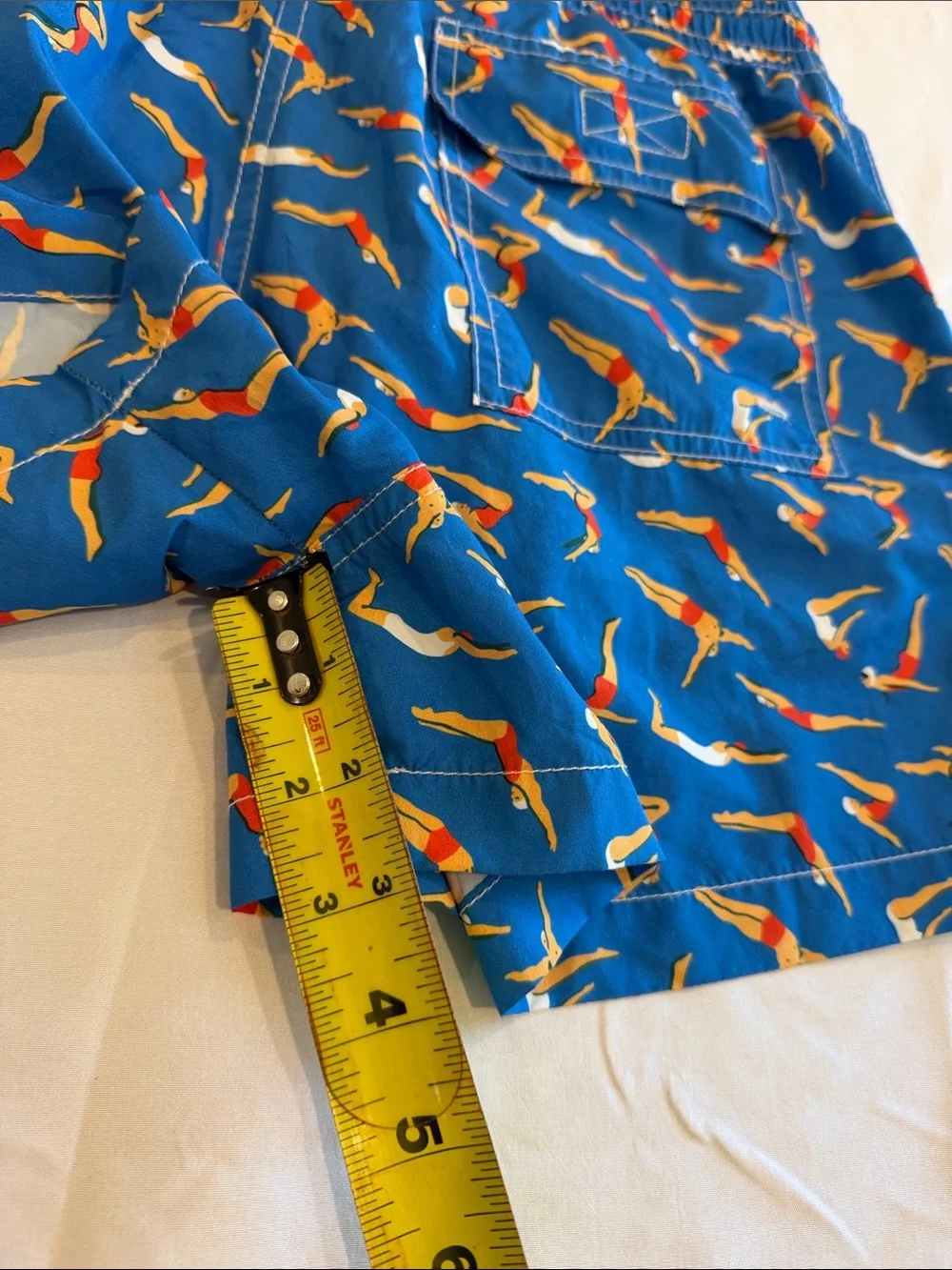 T0109205 ARRELS Men's divers printed Swim shorts SZ S
